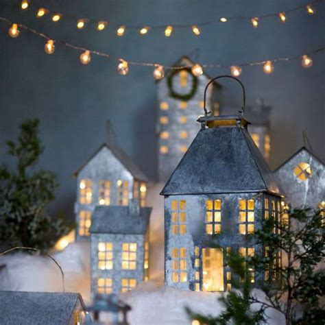 metal christmas houses|galvanized christmas village for sale.